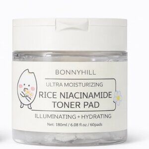 Bonnyhill Rice Niacinamide Toner Pads – Ultra Moisturizing Illuminating & Hydrat